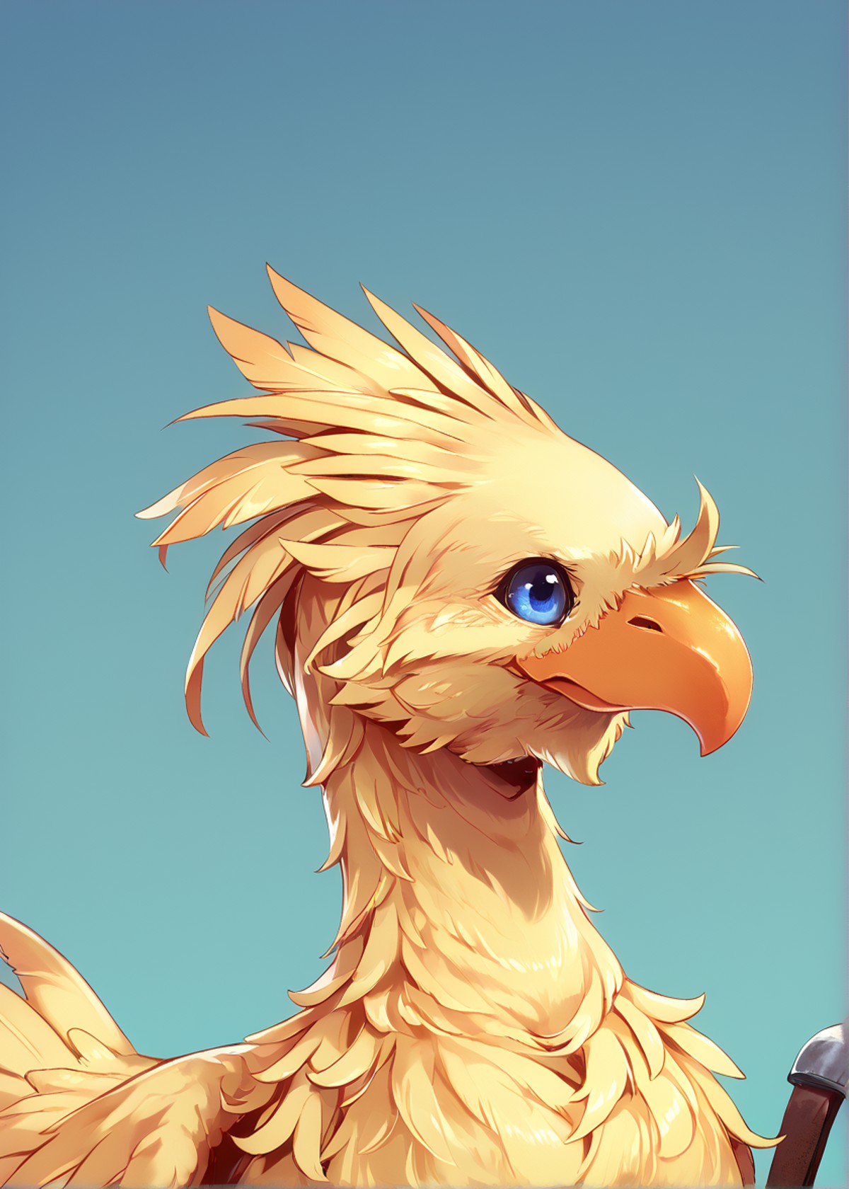 (score_9, score_8_up, score_7_up,  zPDXL), chocobo <lora:chocobo_(ponyxl):1>, no humans, upper body,